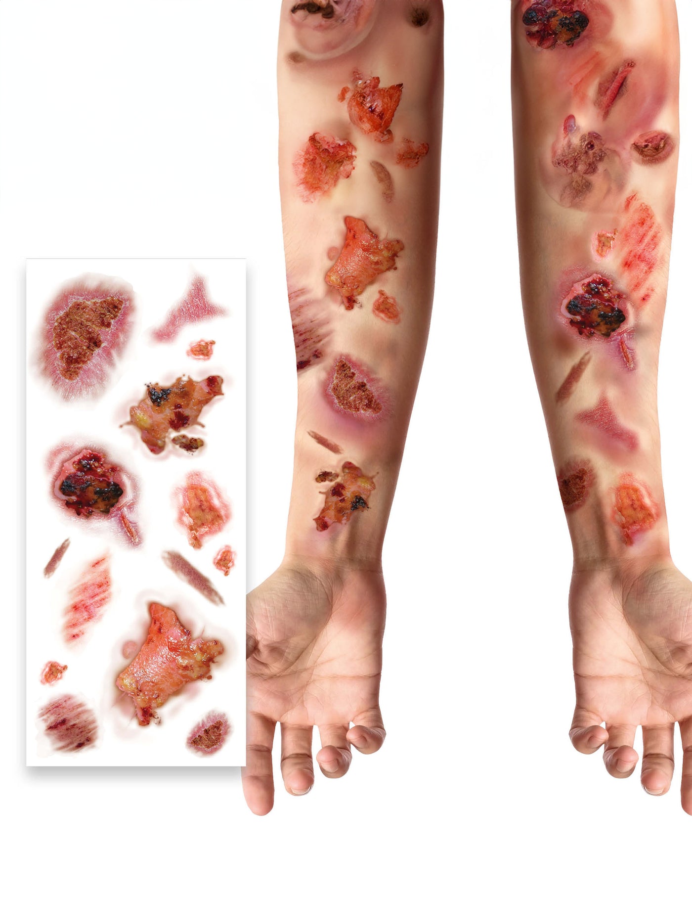 Planche de tatouages plaies infectées