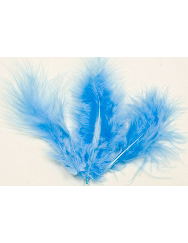 20 plumes de décoration bleu 5,5 cm pour loisirs créatifs
