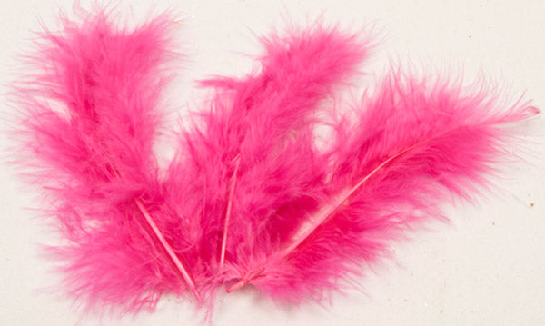 20 plumes de décoration fuchsia 5,5 cm pour mariage