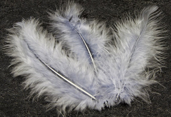 20 plumes de décoration grises 5,5 cm pour atelier créatif