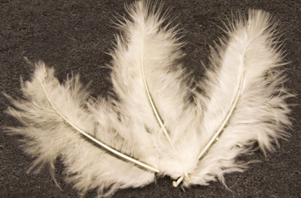 20 plumes de décoration ivoire 5,5 cm pour mariage