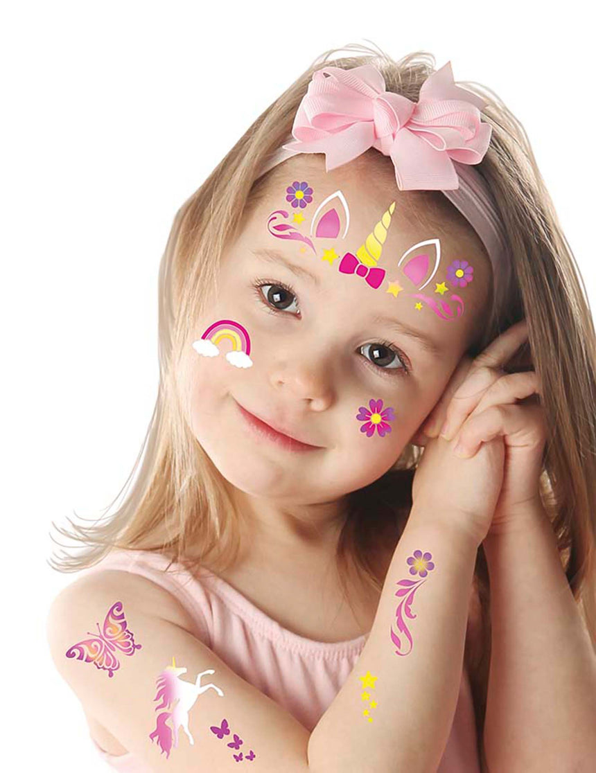 Pochoirs de maquillage licornes et arc-en-ciel