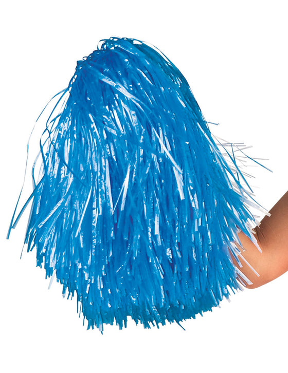 Pompon bleu métallique