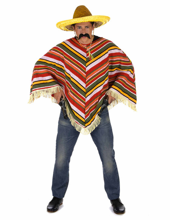 Poncho mexicain adulte