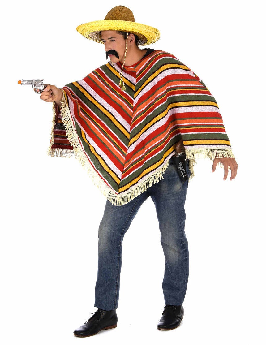 Poncho mexicain adulte