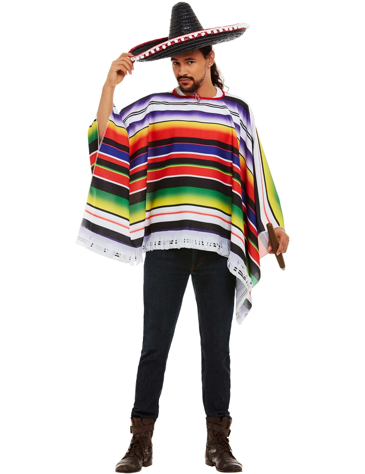 Poncho mexicain homme