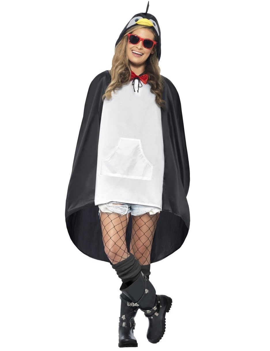Poncho pingouin adulte