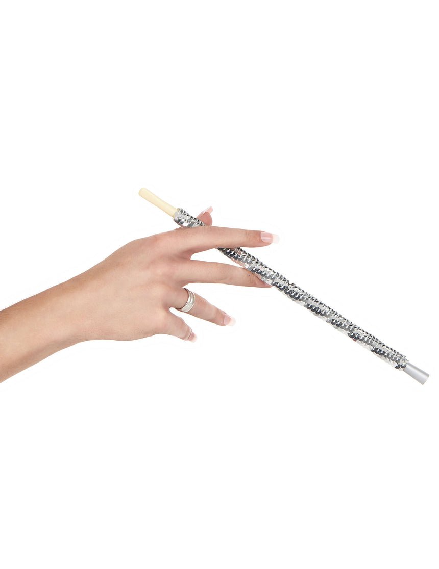 Porte cigarette sequins argent