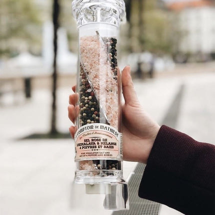 Préparation Culinaire - Sel Rose de l'Himalaya et Sel Halite - Moulin XL - 355g