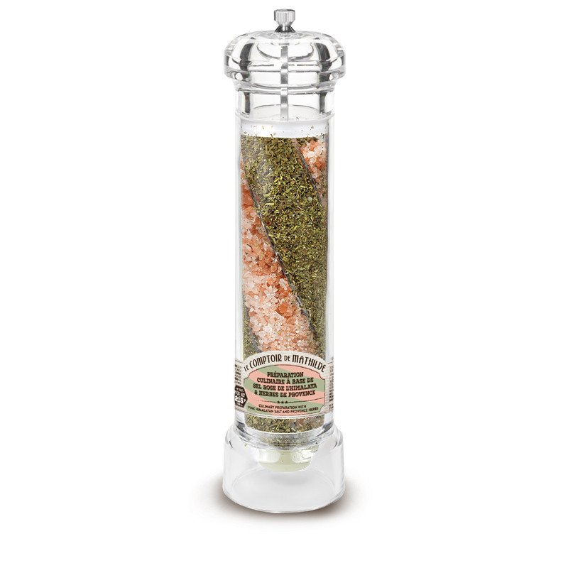 Préparation Culinaire - Sel rose de l'Himalaya & Herbes de Provence - Moulin XL - 215g