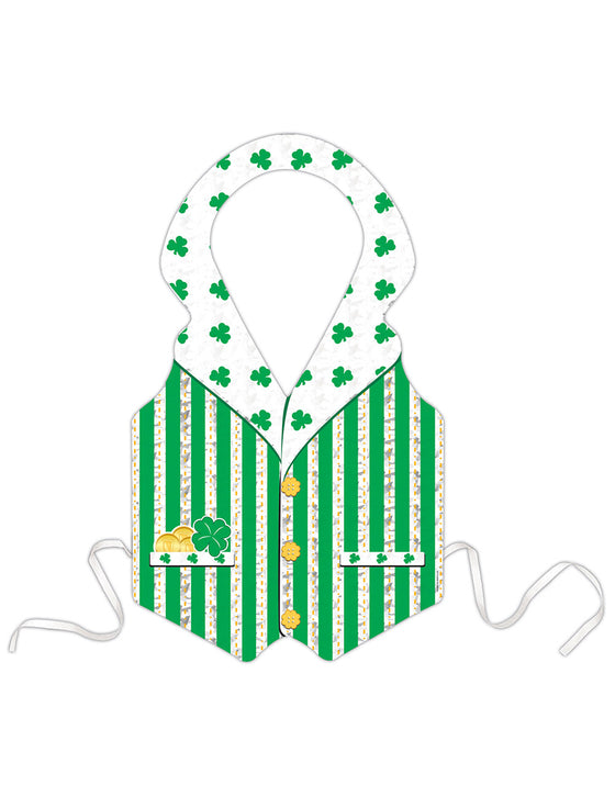 Tablier plastique Leprechaun vert adulte Saint-Patrick