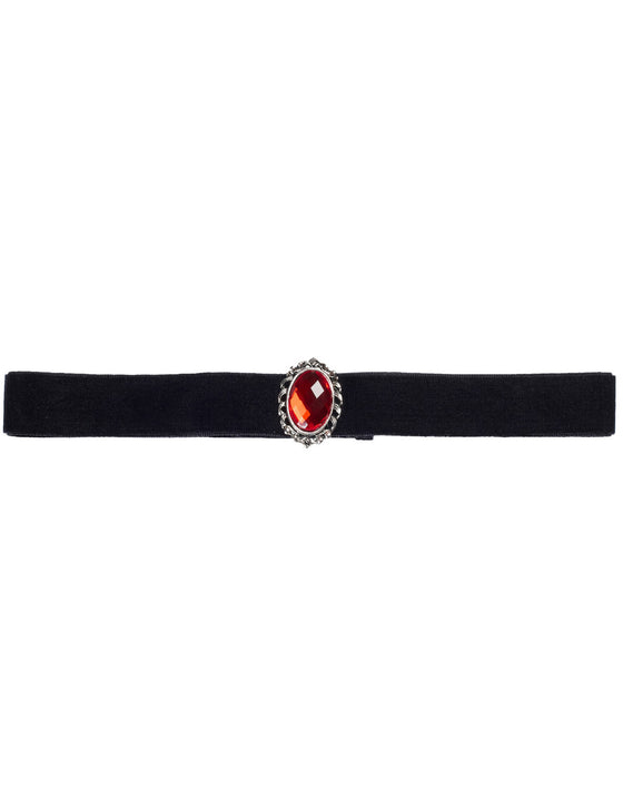 Ras de cou diamant rouge adulte Halloween
