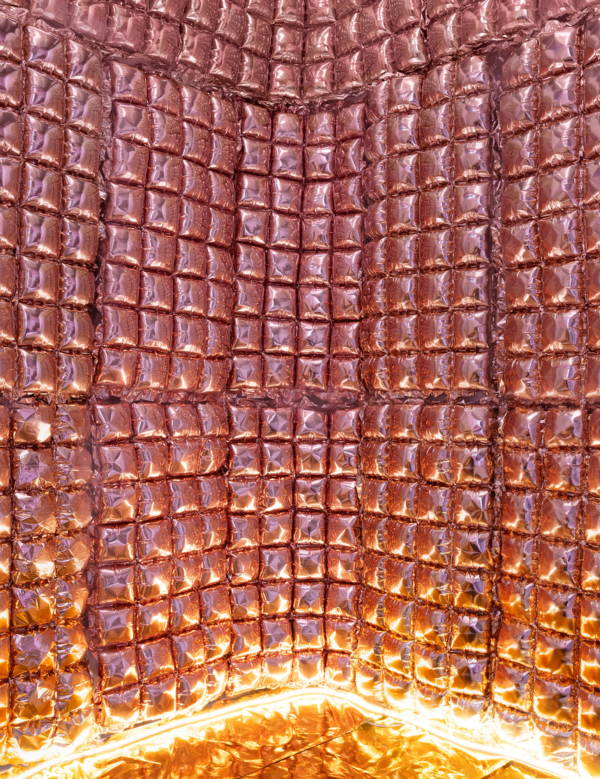 Rideau de ballons rose gold 55 x 110 cm