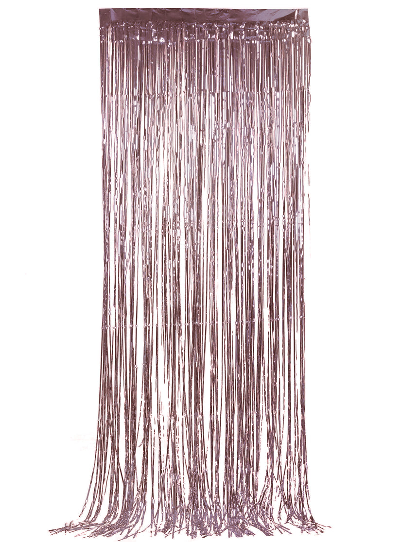 Rideau scintillant à franges rose gold 2,44 m x 92 cm