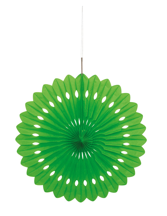Rosace en papier vert citron 40 cm à suspendre