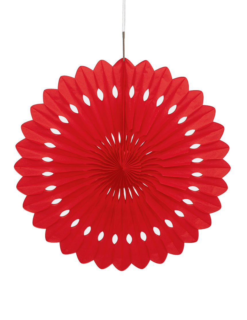 Rosace rouge à suspendre 40 cm