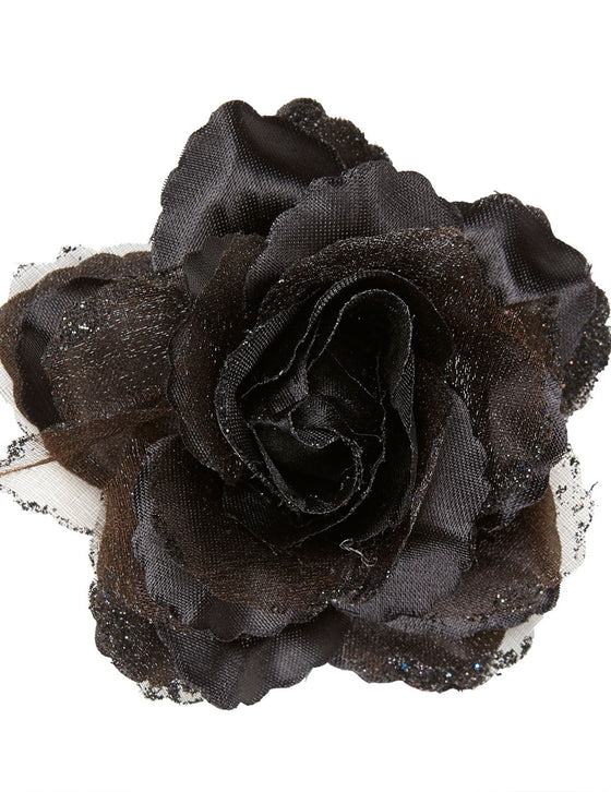 Rose noire pour cheveux femme