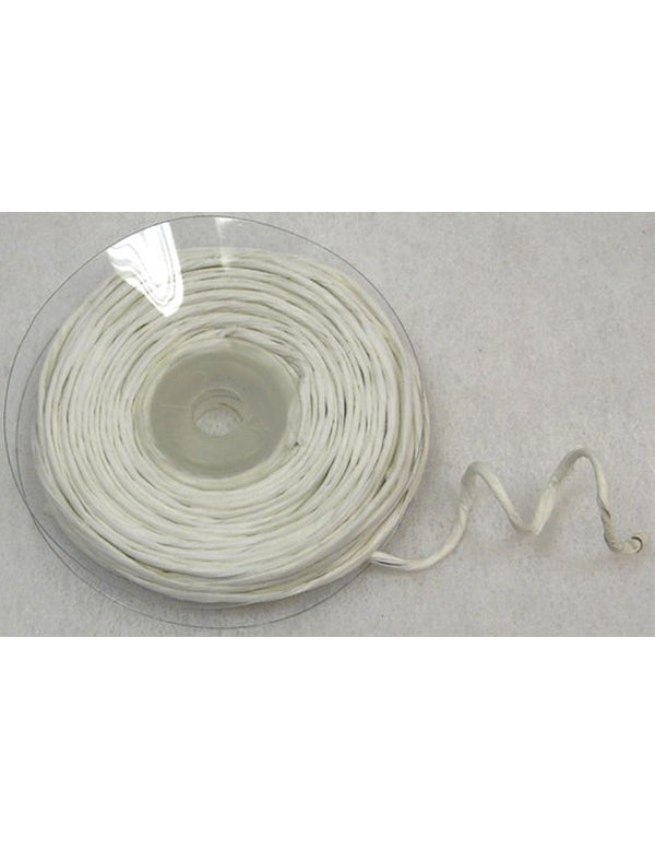 Rouleau de raphia avec fil métallique blanc 10 m