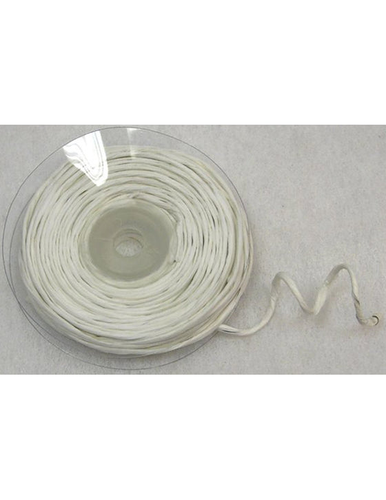 Rouleau de raphia avec fil métallique blanc 10 m