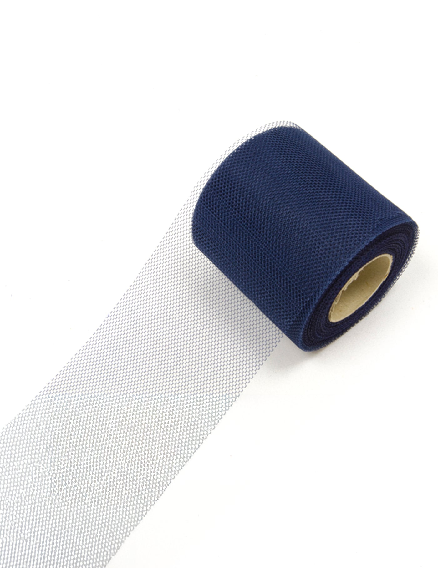 Rouleau de tulle bleu marine 20 mètres, 8 cm de large