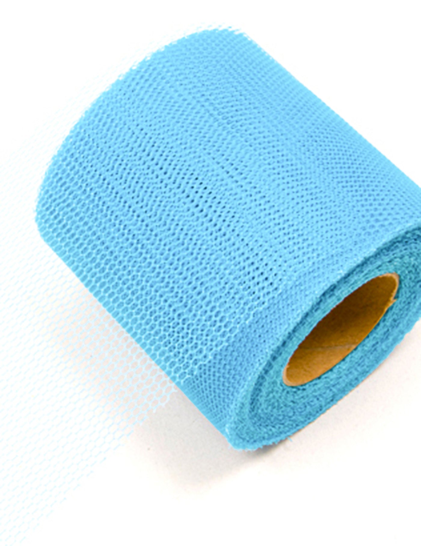 Rouleau de tulle bleu turquoise 20 mètres, largeur 8 cm