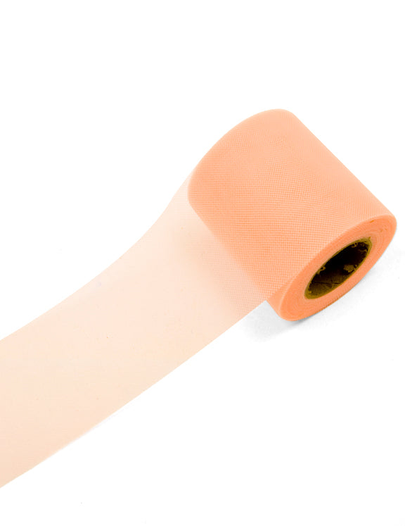 Rouleau de tulle pêche 20 mètres x 8 cm