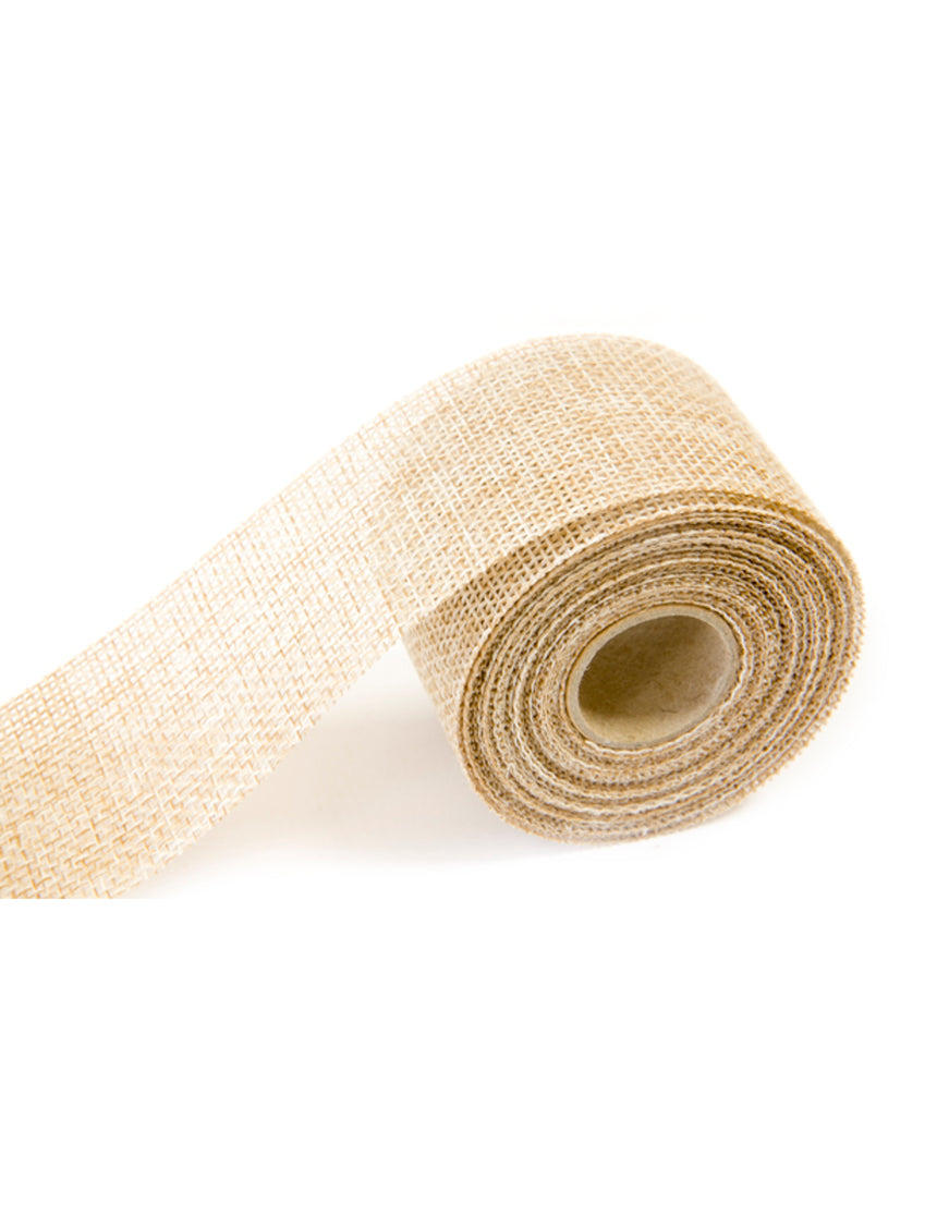 Ruban effet jute naturel 40 mm x 4 m pour décoration champêtre