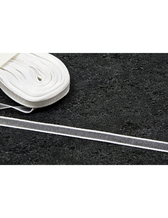 Ruban fin en organza blanc 10 m