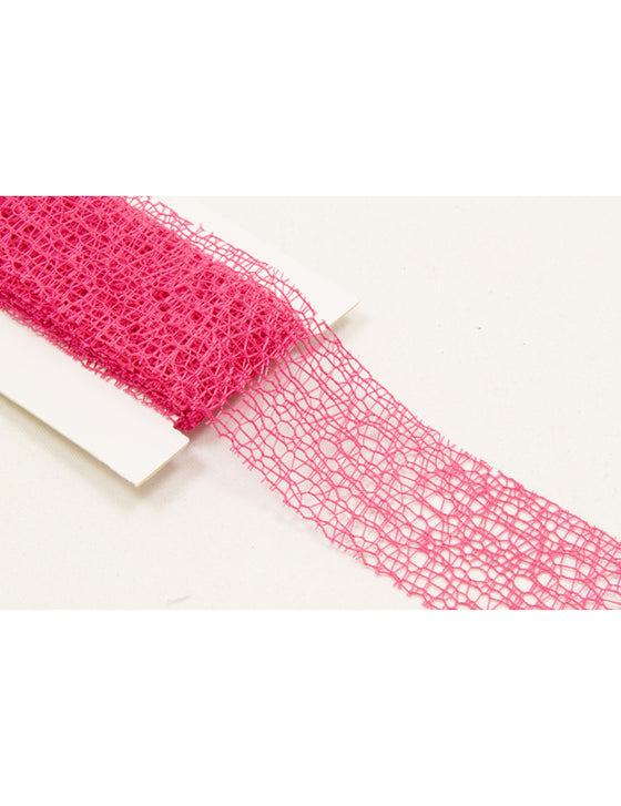 Ruban fantaisie fuchsia 4 cm x 3 m