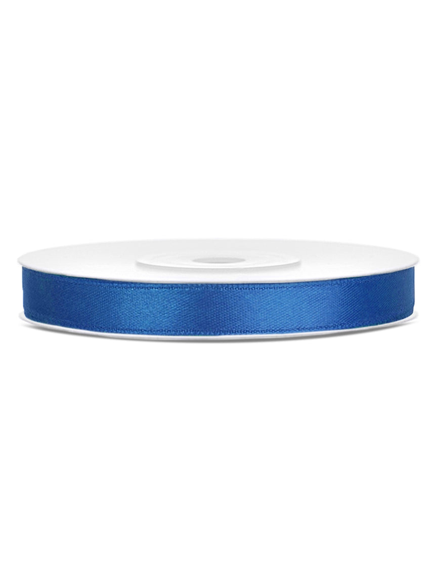 Ruban satin bleu roi 0.6 cm x 25 m