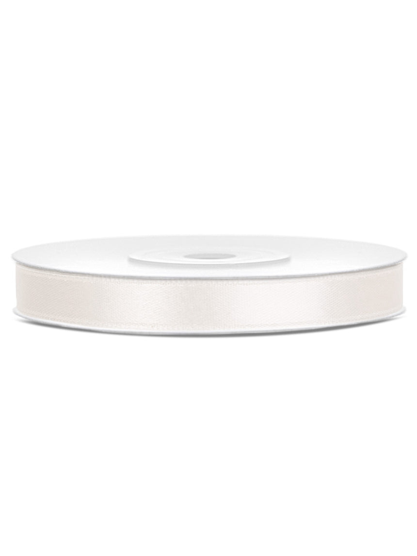Ruban satin crème 0.6 cm x 25 m