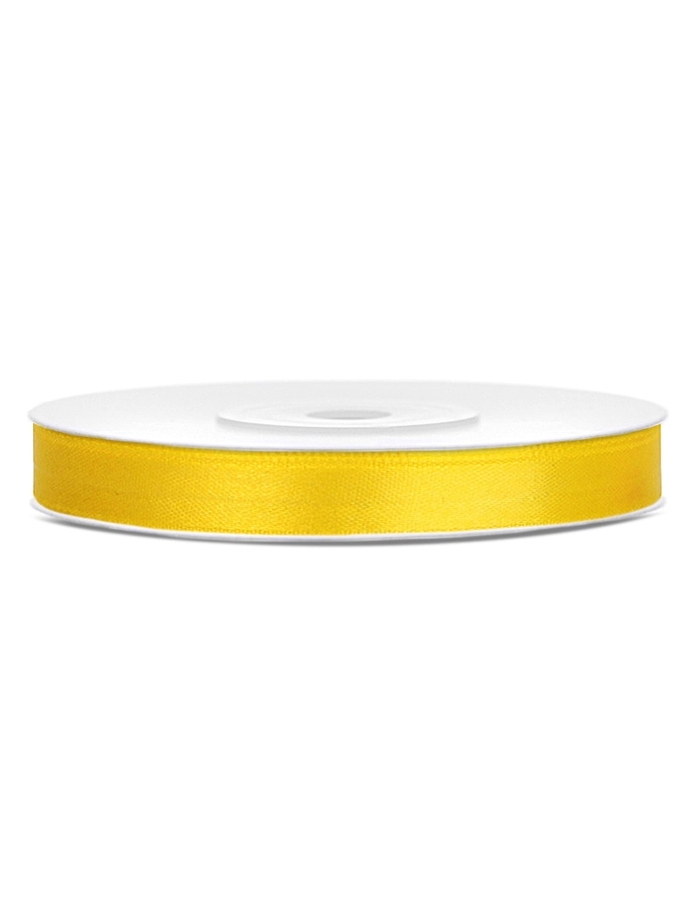 Ruban satin jaune 0.6 cm x 25 m