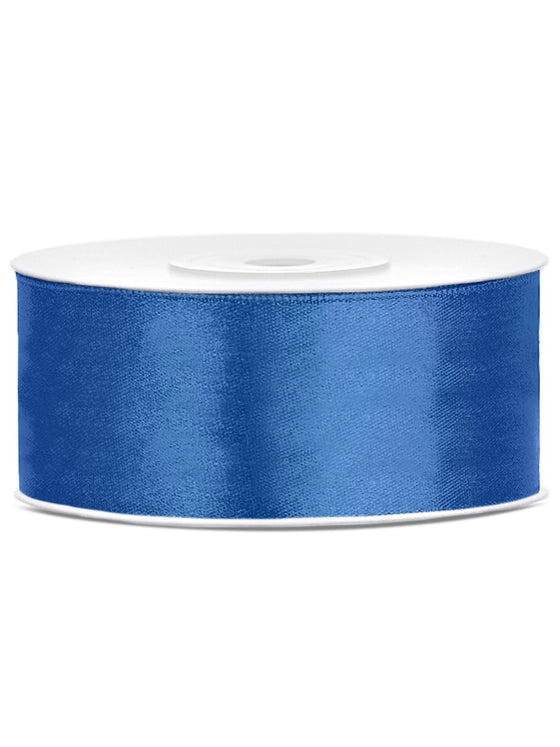 Ruban satin bleu roi 2,5 cm x 25 m pour décoration
