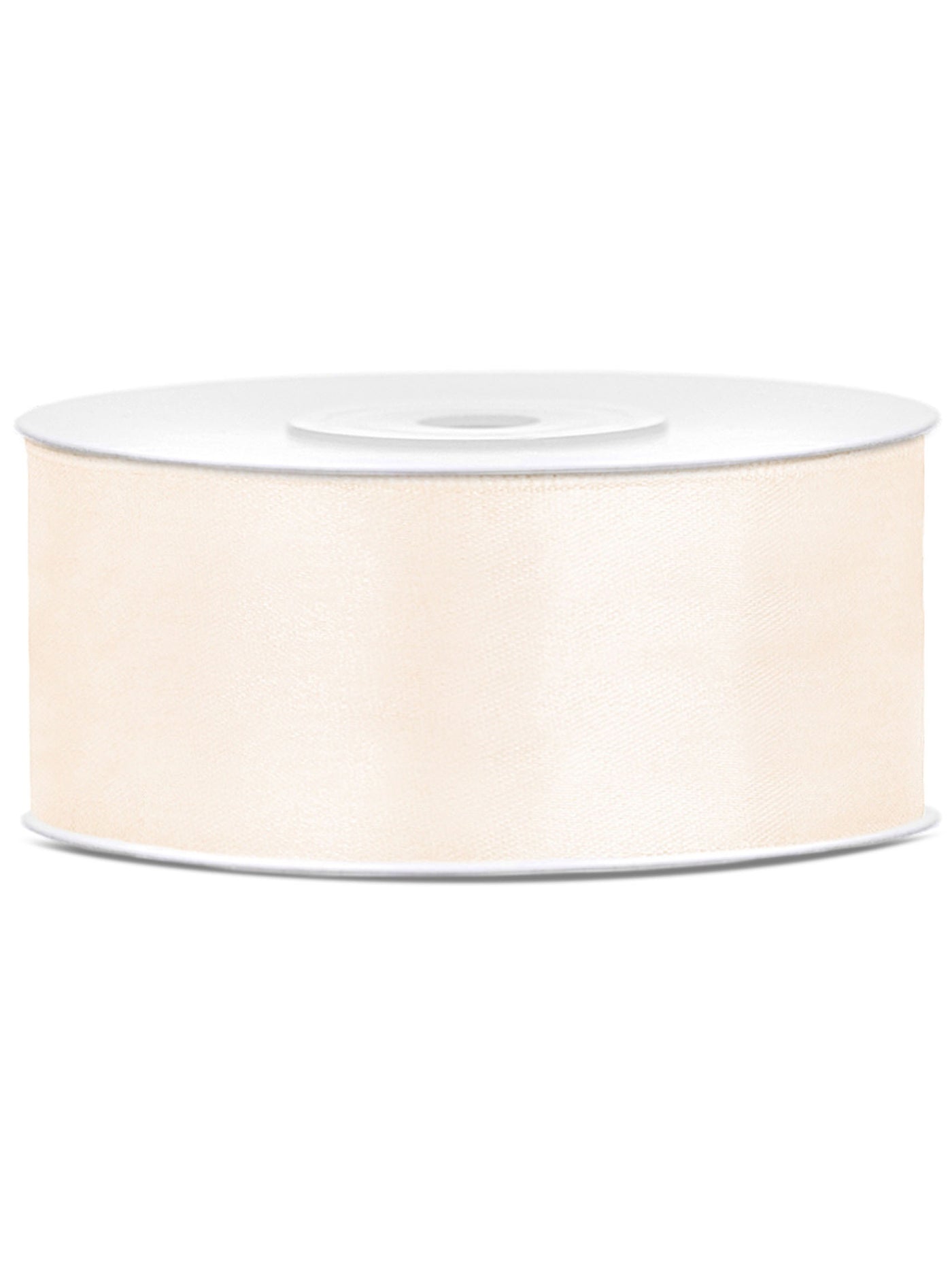 Ruban satin crème 2,5 cm x 25 m pour mariage