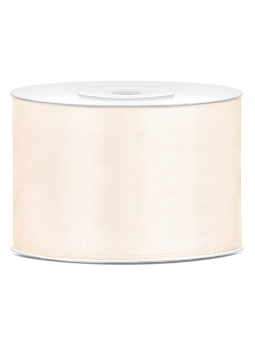 Ruban satin blanc cassé 5 cm x 25 m pour mariage