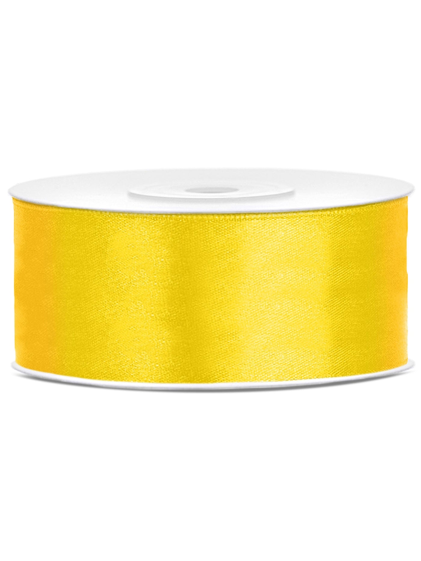 Ruban satin jaune citron 2,5 cm x 25 m