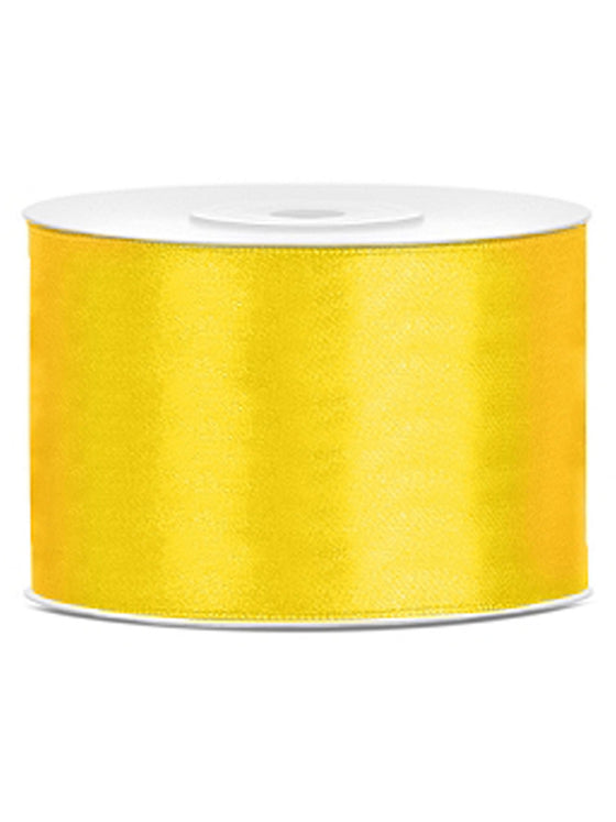 Ruban satin jaune citron 5 cm x 25 m