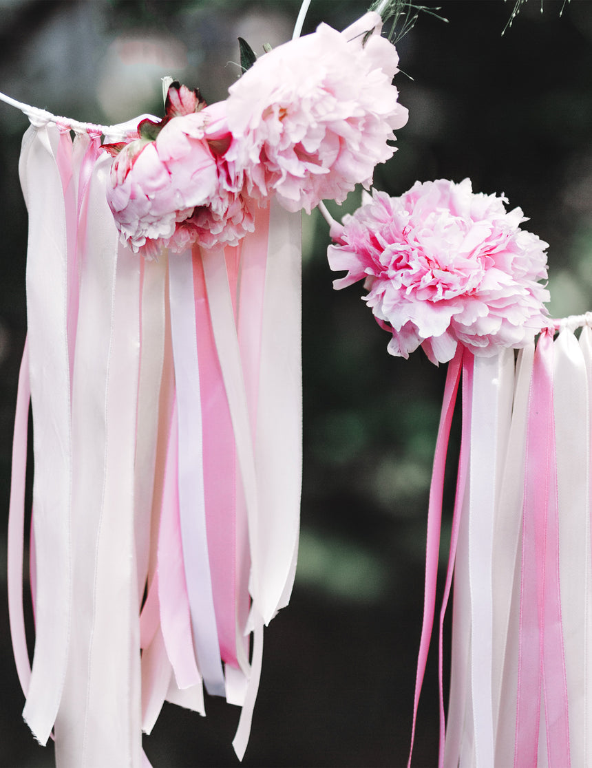 Ruban satin pêche 2,5 cm x 25 m pour mariage