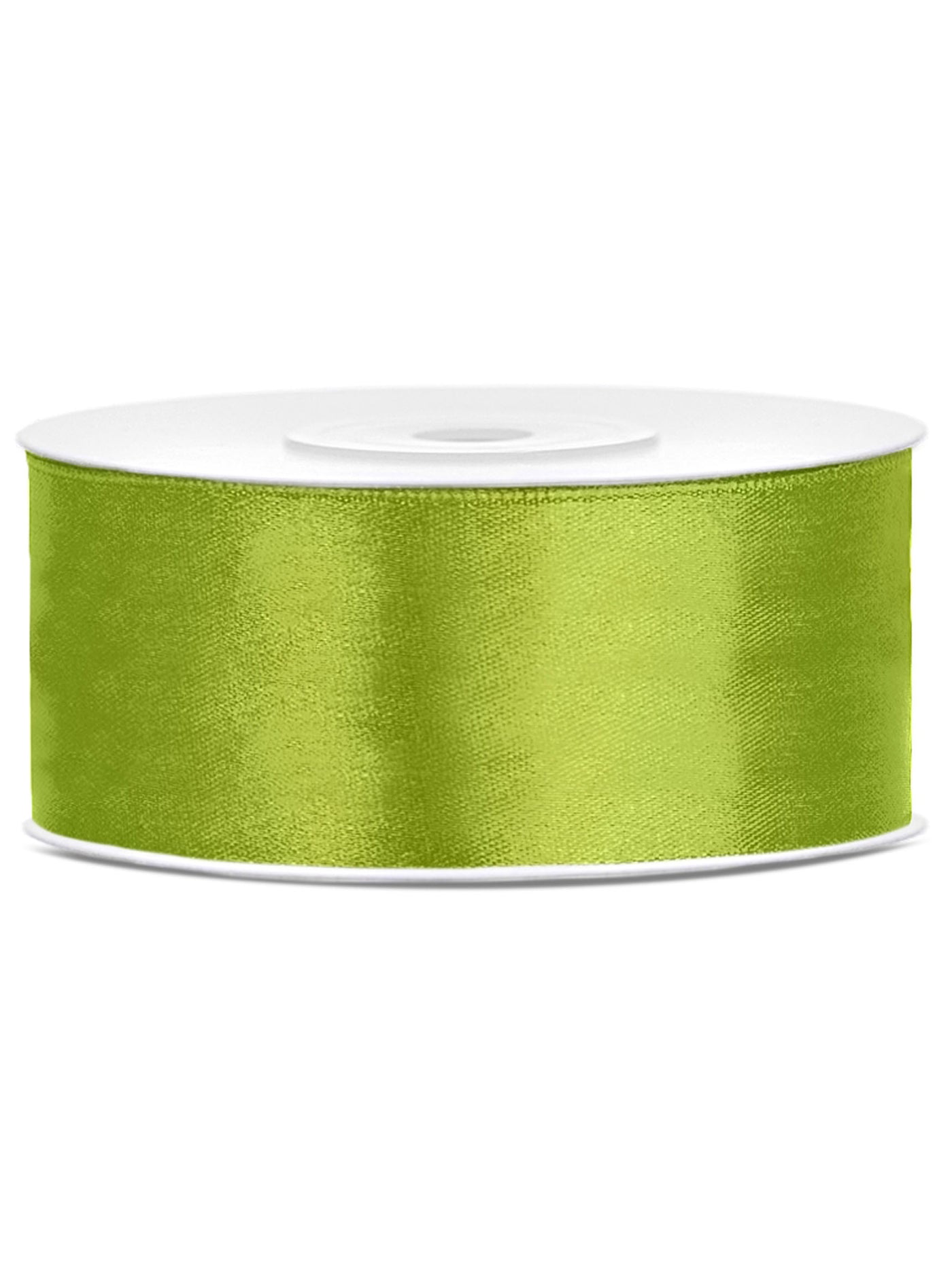 Ruban satin vert pomme 2,5 cm x 25 m pour décoration de fête