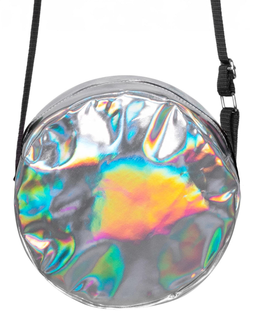 Sac à bandoulière rond holographique