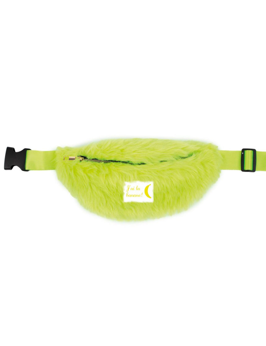 Sac banane à poils jaunes