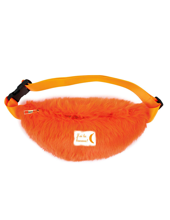 Sac banane à poils oranges