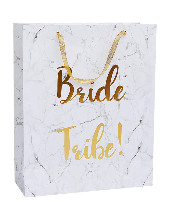 Sac cadeau marbre Bride Tribe EVJF 32 x 25 cm