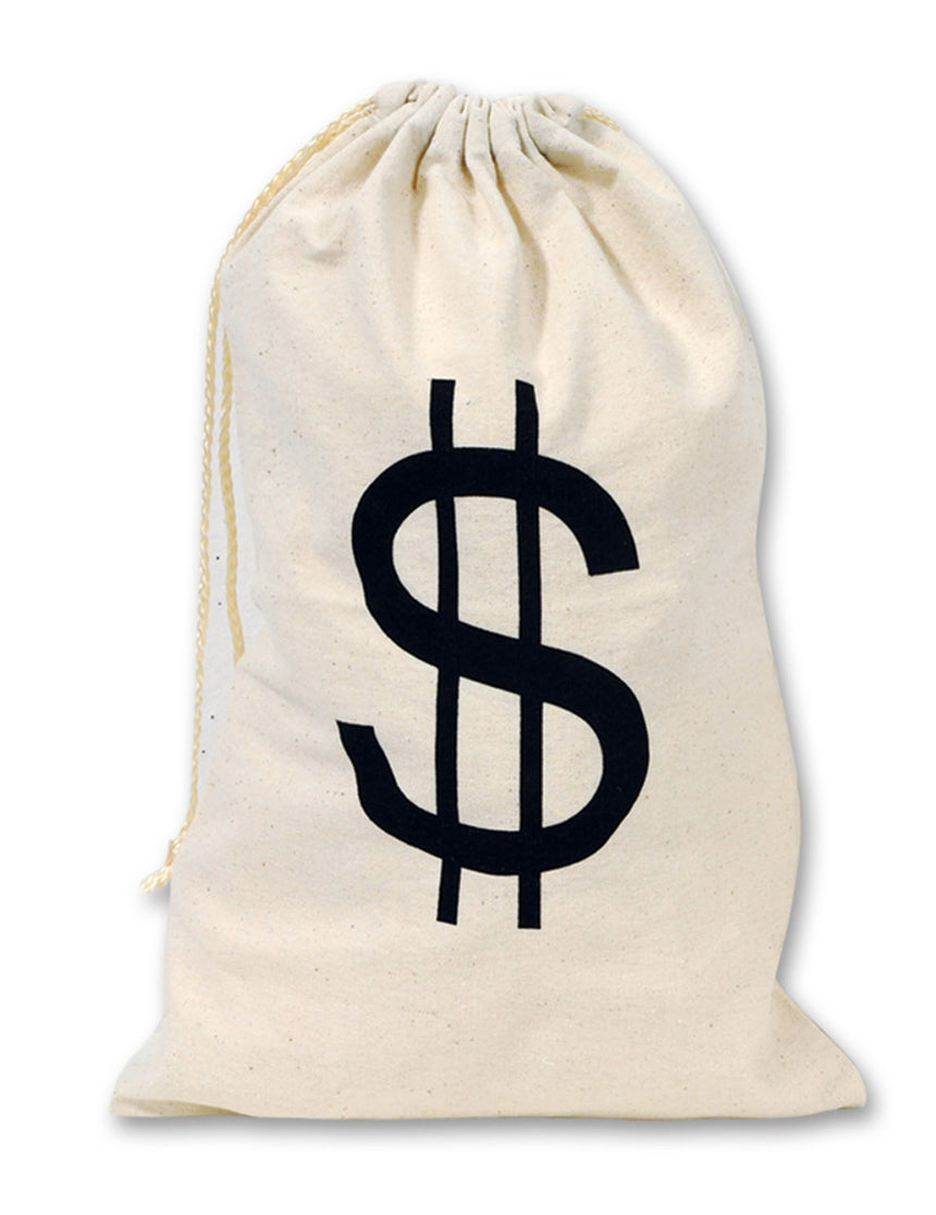 Sac en tissu Dollars beige 42 x 26 cm