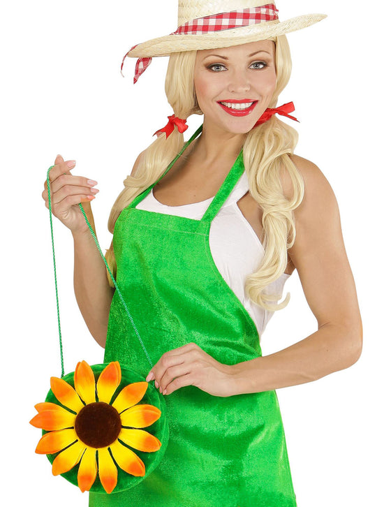 Sac hippie vert avec fleur