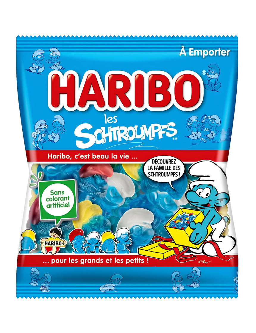 Sachet Bonbons Schtroumpfs Haribo 120 g.
