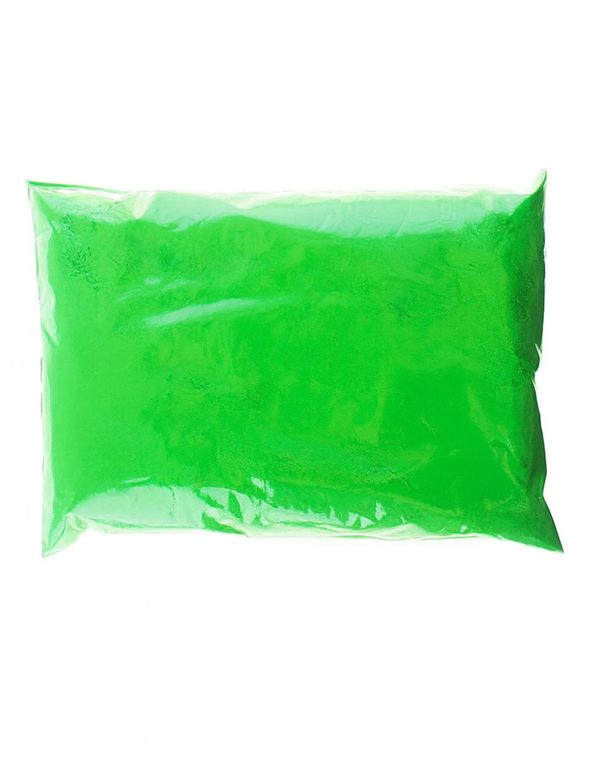 Sachet de poudre 500 g à effet Holi vert fluo