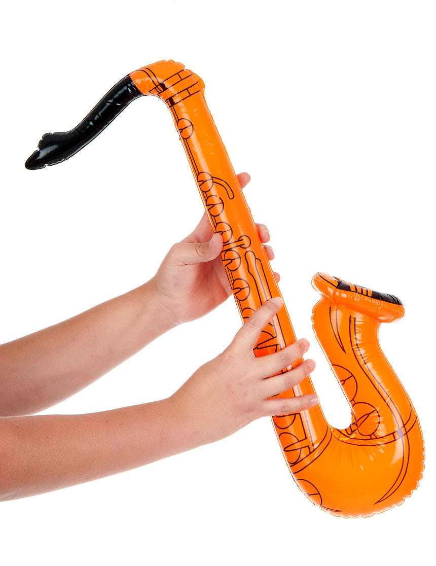 Saxophone gonflable orange adulte