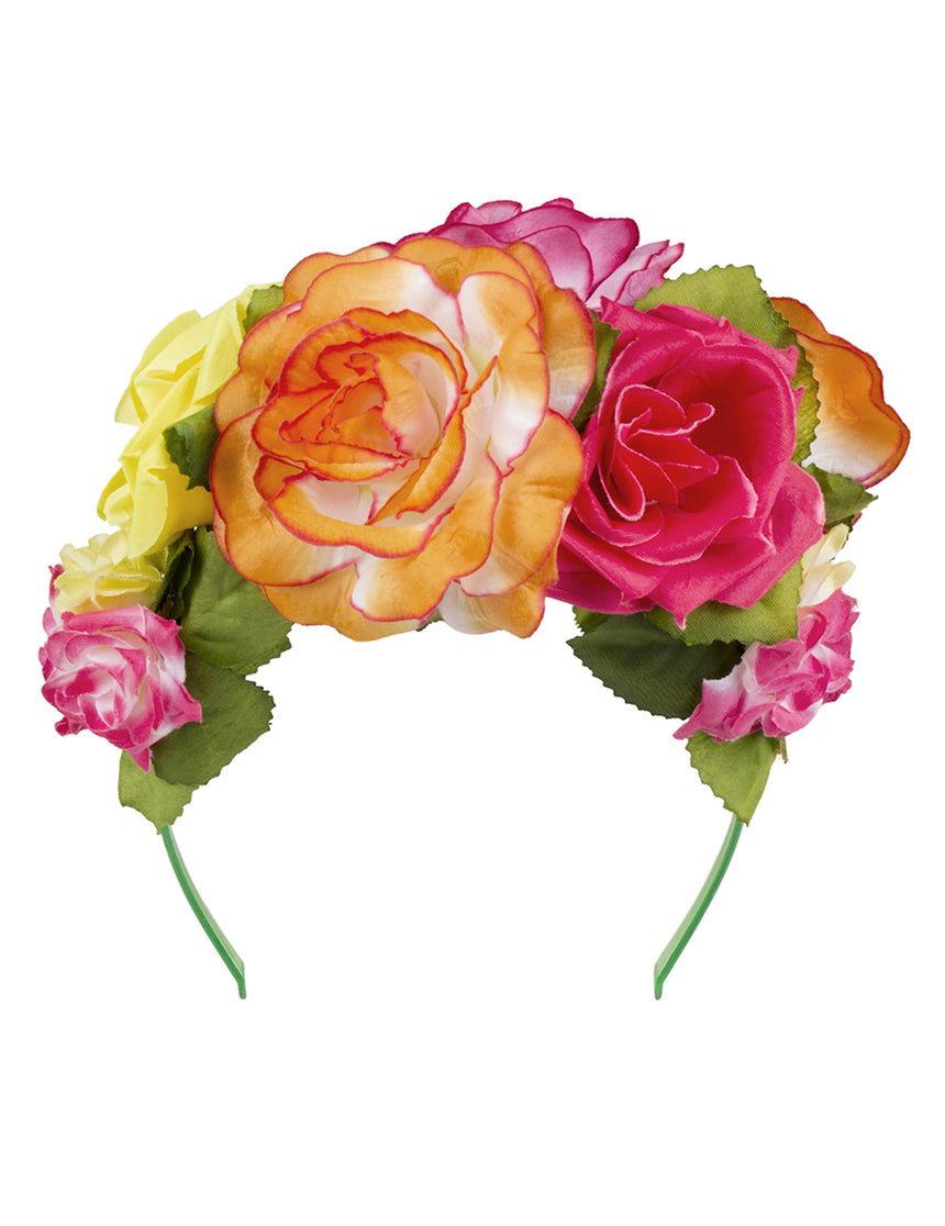 Serre-tête fleurs colorées femme