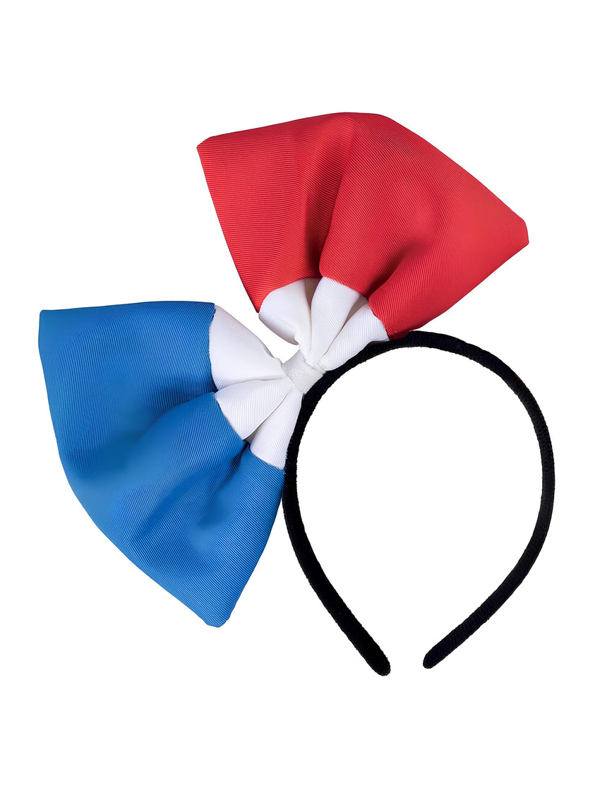 Serre-tête n?ud tricolore France adulte